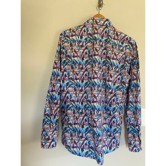 Eton contemporary colorful button down shirt freshly dry cleaned men’s L 16 1/2 - Picture 4 of 4
